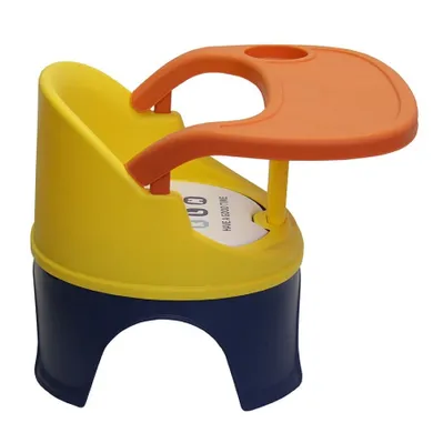 Przenośne krzesełko do karmienia i zabawy, żółto-granatowe