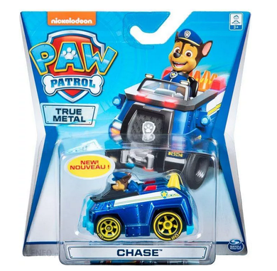 Psi Patrol, Die-Cast, pojazd Chaser, figurka Chase z pojazdem