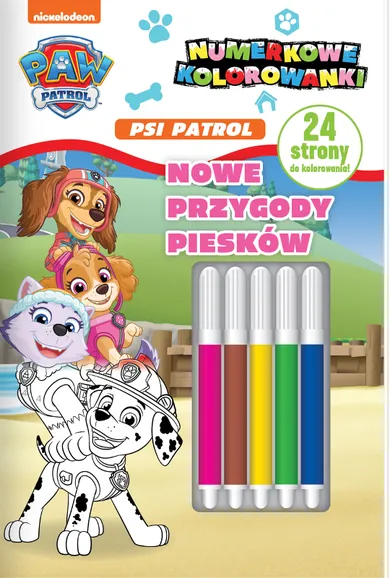 Psi Patrol. Nowe przygody piesków. Numerkowe kolorowanki