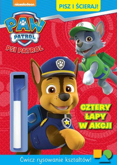 Psi Patrol. Pisz i ścieraj. 4 łapy w akcji