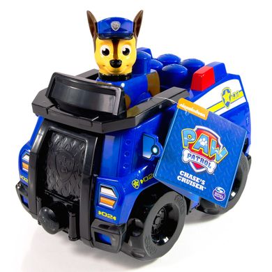 Psi Patrol, radiowóz Chase'a, zestaw z klockami, 8 szt.