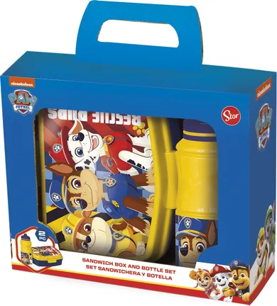 Psi Patrol, Rescue Pups, zestaw: lunchbox + bidon, 380 ml