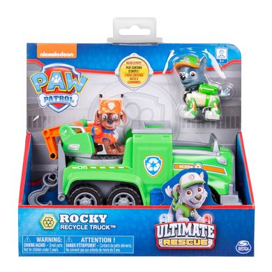 Psi Patrol, Rocky i pojazd do recyklingu, zestaw z figurką