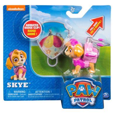 Psi Patrol, Skye, figurka akcji z odznaką