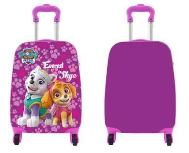 Psi Patrol, walizka podróżna na kółkach, różowa