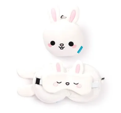 Puckator, Królik, poduszka podróżna i maska na oczy