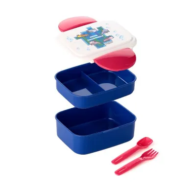 Puckator, Minecraft, Axolotl, lunchbox ze sztućcami