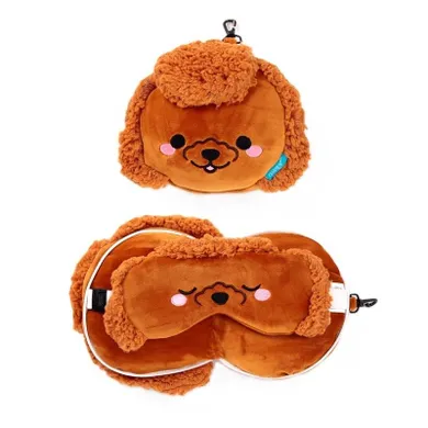 Puckator, poduszka podróżna i maska na oczy, pudel Gigi