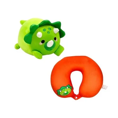 Puckator, poduszka podróżna z maskotką 2w1, Dinozaur