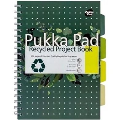 Pukka Pad, kołozeszyt B5, z recyklingu, zielony