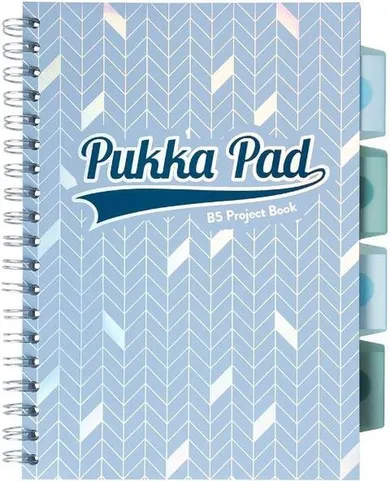Pukka Pad, kołozeszyt w kratkę, A4, 100 kartek, jasny niebieski, 1 szt.