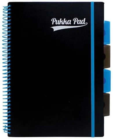 Pukka Pad, kołozeszyt w kratkę, B5, 100 kartek, neon niebieski