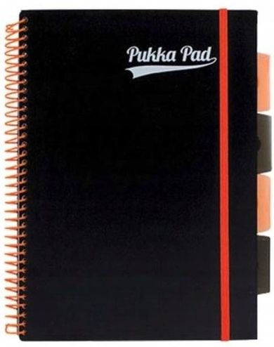 Pukka Pad, kołozeszyt w kratkę, B5, 100 kartek, neon pomarańcz, 1 szt.
