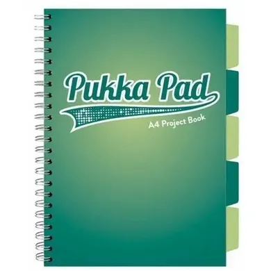 Pukka Pads, kołozeszyt A4, Project Book, Dark Teal, turkusowy