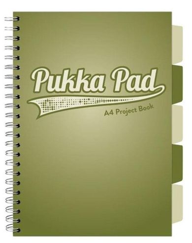 Pukka Pads, kołozeszyt, A4, Project Book, Olive Green, oliwkowy, 1 szt.