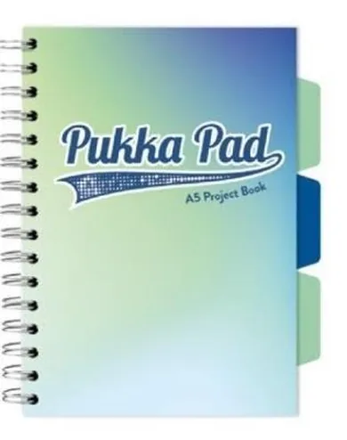 Pukka Pads, kołozeszyt, A5, Project Book, Seafoam, morski, 1 szt.