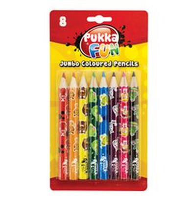 Pukka Pads, kredki jumbo, 8 kolorów