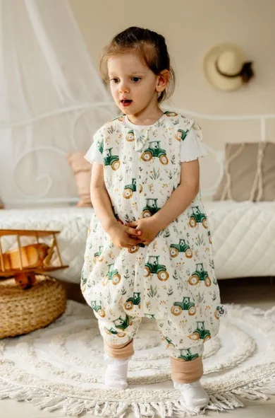 Pulp, Traktorki, śpiworek ze skarpetkami, muślin, TOG 0.5, 1-2.5 l.