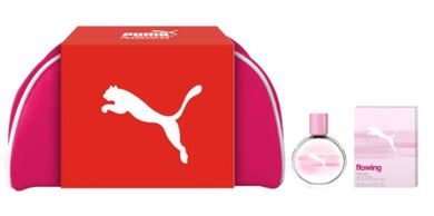 Puma, Flowing Woman, zestaw woda toaletowa + kosmetyczka, 40 ml