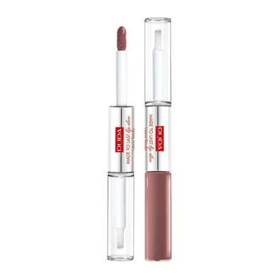 Pupa Milano, Made To Last Lip Duo, wodoodporna pomadka w płynie i błyszczyk, 011, 2-4 ml