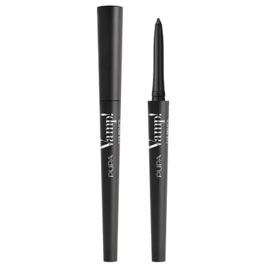 Pupa Milano, Vamp! Eye Pencil, wodoodporna kredka do oczu 2w1, 100 Iconic Black, 0.35g