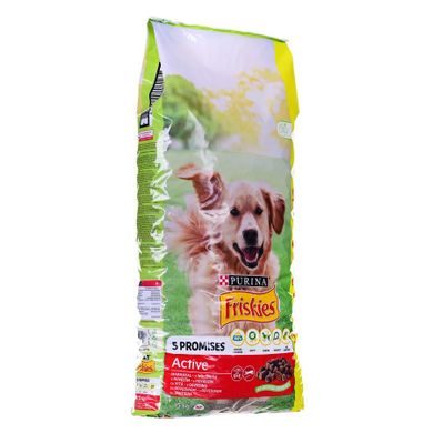 Purina, Friskies Adult Active, karma sucha dla psa, wołowina, 15kg