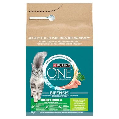 Purina, One, Indoor, indyk, karma sucha dla kotów, 3 kg