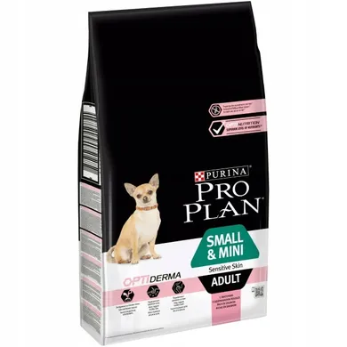 Purina Pro Plan, Adult Small & Mini, Sensitive Skin OptiDerma, łosoś, 700g