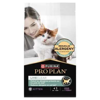 Purina Pro Plan, Liveclear Kitten, bogata w indyka, 1,4 kg