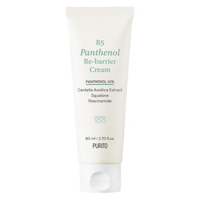 Purito, B5 Panthenol Re-Barrier Cream, łagodzący krem regenerujący z pantenolem, 80 ml