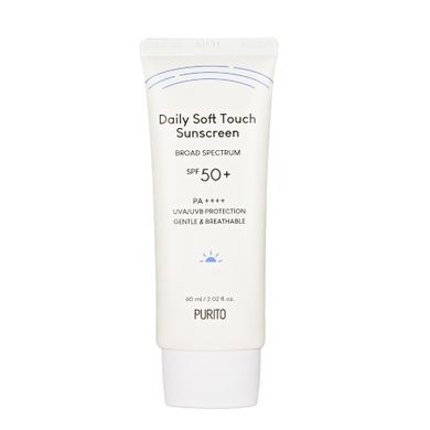 Purito, Daily Soft Touch Sunscreen, SPF50+, PA++++, krem przeciwsłoneczny z ceramidami, 60 ml