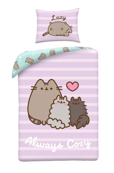 Pusheen, 2-częściowy komplet pościeli z mikrofibry, 140-200 cm