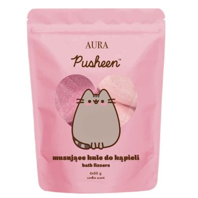 Pusheen, Bath Fizzers, musujące kule do kąpieli, Arbuz i Truskawka, 6-50g