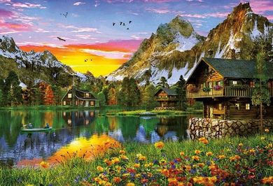 Puzzle, Alpejskie Jezioro, 5000 elementów