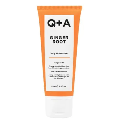 Q+A, Ginger Root Daily Moisturiser, ochronny krem do twarzy z imbirem, 75 ml