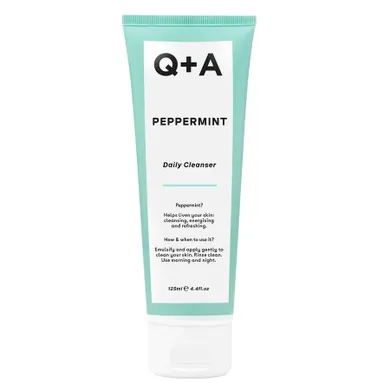 Q+A, Peppermint Daily Cleanser żel do mycia twarzy z miętą pieprzową, 125 ml