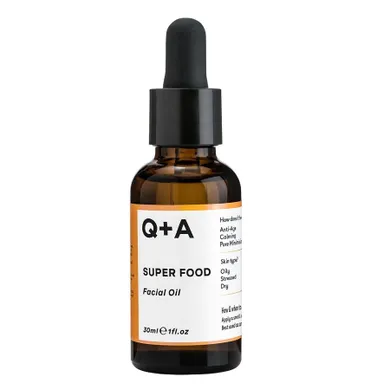 Q+A, Super Food Facial Oil, rewitalizujący olejek do twarzy, 30 ml