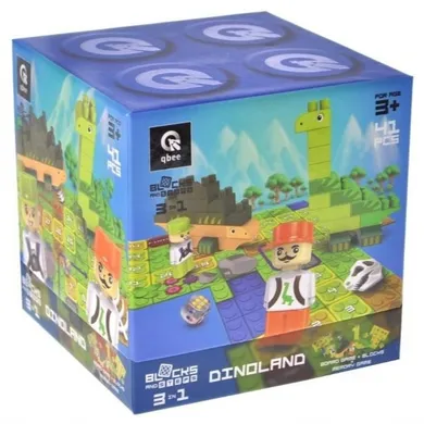 Qbee, Block&Steps, Kraina dinozaurów, klocki konstrukcyjne, 37 elementów