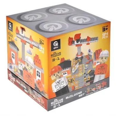 Qbee, Block&Steps, Zestaw budowlany, klocki konstrukcyjne, 94 elementy