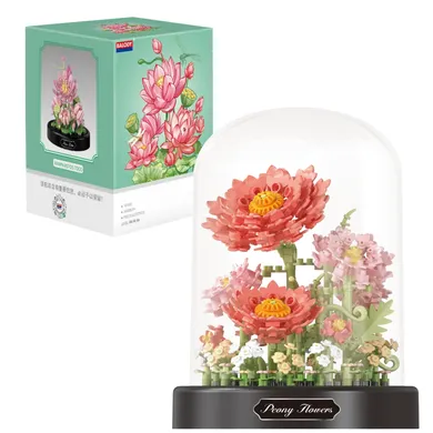 QBI, Łososiowa Peonia, klocki konstrukcyjne, 469 elementów