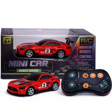 QBI, mini pojazd zdalnie sterowany, 1:64, czerwony