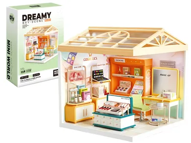 QBI, miniaturowy domek LED, salon pięknośći, puzzle 3D, 151 elementów