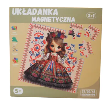 QBI, Stroje regionalne, puzzle magnetyczne, 25+30+42 elementy