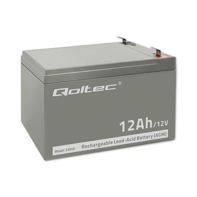 Qoltec, akumulator AGM, 12V, 12AH