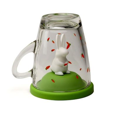 Qualy, kubek z pokrywką, króliczek, 10429-GN-WH