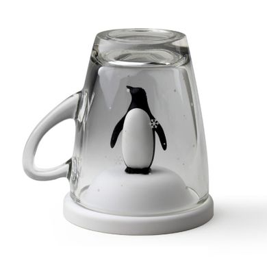 Qualy, kubek z pokrywką, pingwin, 10432-WH-BK