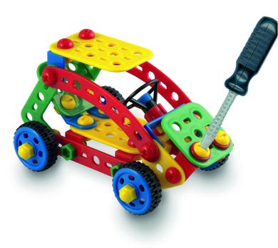Quercetti, Tecno Toolbox, zestaw konstrukcyjny, 128 elementów