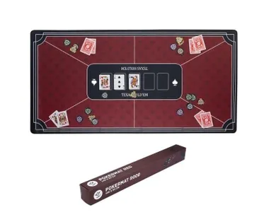 Quint, mata do pokera, czerwona, 140-80 cm