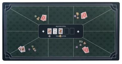 Quint, mata do pokera, zielona, 180-90 cm