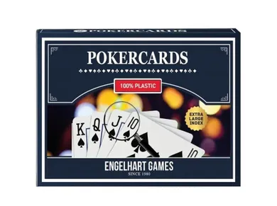 Quint, plastikowe karty do pokera jumbo, 2 talie
